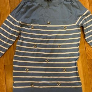 The Limited striped sweater with jewel detail